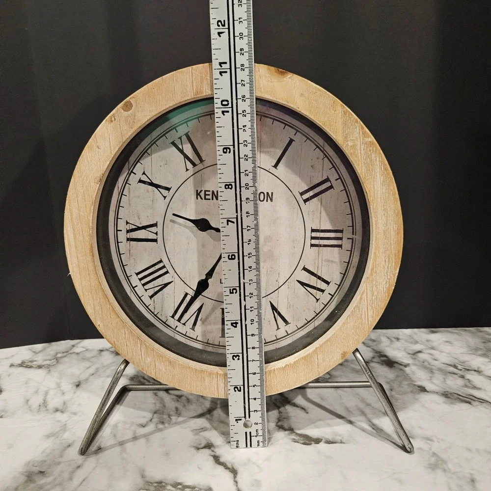 Kensington Station London Retro Wood Tabletop Clock 1870 Vintage Style‎